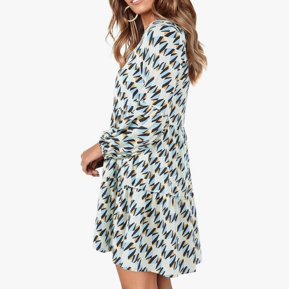 Geometric Patterned Dress - Picture 3 of 5